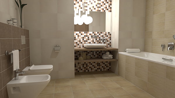 Vizualizace koupelny v projektu Bydlení Hořovice